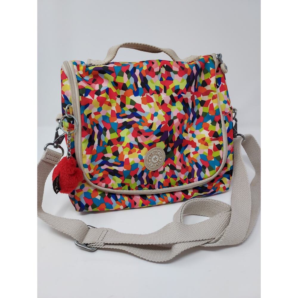 Kipling Insulated Lunch Bag Kichirou Model AC7256 Colorful w/ Detachable Strap